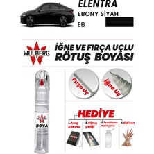 Wulberg Hyundai Elantra Ebony Siyah Eb Rötuş Boya 25 ml Iğne & Fırça Uçlu Kalıcı Çizik Giderici