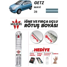 Wulberg Hyundai Getz Mavi 2b Rötuş Boya 25 ml Iğne & Fırça Uçlu Kalıcı Çizik Giderici