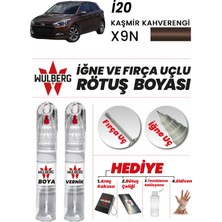 Wulberg Hyundai I20 Kaşmir Kahverengi X9N Rötuş Boya 25 ml + Vernik Iğne & Fırça Uçlu Kalıcı Çizik Giderici