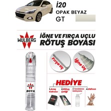 Wulberg Hyundai I20 Opak Beyaz Gt Rötuş Boya 25 ml Iğne & Fırça Uçlu Kalıcı Çizik Giderici