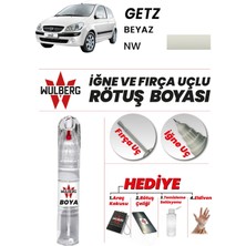 Wulberg Hyundai Getz Beyaz Nw Rötuş Boya 25 ml Iğne & Fırça Uçlu Kalıcı Çizik Giderici