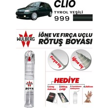 Wulberg Renault Clio Tyrol Yeşili 999 Rötuş Boya 25 ml Iğne & Fırça Uçlu Kalıcı Çizik Giderici
