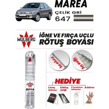 Wulberg Fiat Marea Çelik Gri 647 Rötuş Boya 25 ml Iğne & Fırça Uçlu Kalıcı Çizik Giderici Rutuş