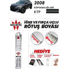 Wulberg Peugeot 2008 Köpekbalığı Gri Ktp Rötuş Boya 25 ml Iğne & Fırça Uçlu Kalıcı Çizik Giderici