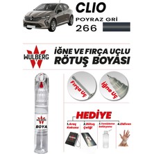 Wulberg Renault Clio Poyraz Gri 266 Rötuş Boya 25 ml Iğne & Fırça Uçlu Kalıcı Çizik Giderici