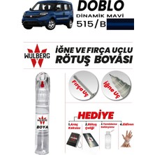 Wulberg Fiat Doblo Dinamik Mavi 515/B Rötuş Boya 25 ml Iğne & Fırça Uçlu Kalıcı Çizik Giderici