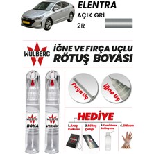 Wulberg Hyundai Elantra Açık Gri 2r Rötuş Boya 25 ml + Vernik Iğne & Fırça Uçlu Kalıcı Çizik Giderici