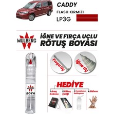 Wulberg Volkswagen Caddy Flash Kırmızı LP3G Rötuş Boya 25 ml Iğne & Fırça Uçlu Kalıcı Çizik Giderici