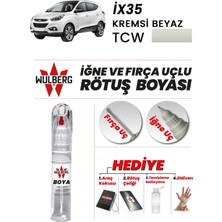 Wulberg Hyundai İX35 Kremsi Beyaz Tcw Rötuş Boya 25 ml Iğne & Fırça Uçlu Kalıcı Çizik Giderici