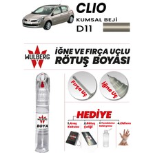 Wulberg Renault Clio Kumsal Beji D11 Rötuş Boya 25 ml Iğne & Fırça Uçlu Kalıcı Çizik Giderici