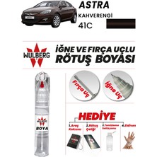 Wulberg Opel Astra Kahverengi 41C Rötuş Boya 25 ml Iğne & Fırça Uçlu Kalıcı Çizik Giderici Rutuş