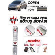Wulberg Opel Corsa Pepperdust Kahve 40W Rötuş Boya 25 ml Iğne & Fırça Uçlu Kalıcı Çizik Giderici