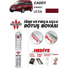 Wulberg Volkswagen Caddy Kırmızı LK3A Rötuş Boya 25 ml Iğne & Fırça Uçlu Kalıcı Çizik Giderici