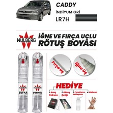 Wulberg Volkswagen Caddy Indiyum Gri LR7H Rötuş Boya 25 ml + Vernik Iğne & Fırça Uçlu Kalıcı Çizik Giderici