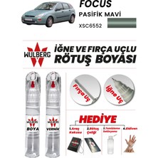 Wulberg Ford Focus Pasifik Mavi 6552 Rötuş Boya 25 ml + Vernik Iğne & Fırça Uçlu Kalıcı Çizik Giderici
