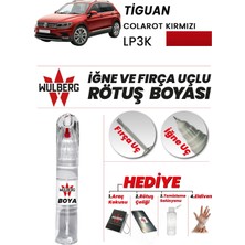 Wulberg Volkswagen Tiguan C. Kırmızı LP3K Rötuş Boya 25 ml Iğne & Fırça Uçlu Kalıcı Çizik Giderici