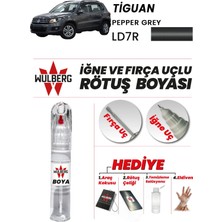 Wulberg Volkswagen Tiguan Pepper Grey LD7R Rötuş Boya 25 ml Iğne & Fırça Uçlu Kalıcı Çizik Giderici