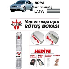 Wulberg Volkswagen Bora Reflex Gümüş LA7W Rötuş Boya 25 ml Iğne & Fırça Uçlu Kalıcı Çizik Giderici