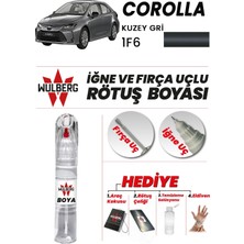 Wulberg Toyota Corolla Kuzey Gri 1f6 Rötuş Boya 25 ml Iğne & Fırça Uçlu Kalıcı Çizik Giderici