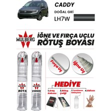 Wulberg Volkswagen Caddy Doğal Gri LH7W Rötuş Boya 25 ml + Vernik Iğne & Fırça Uçlu Kalıcı Çizik Giderici