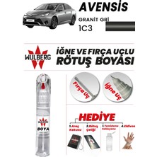 Wulberg Toyota Avensis Granit Gri 1c3 Rötuş Boya 25 ml Iğne & Fırça Uçlu Kalıcı Çizik Giderici