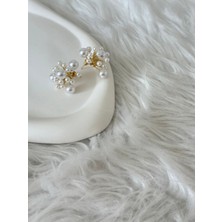 Revoia Inci Detaylı Gold Küpe
