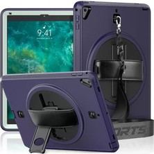 Newface Apple iPad 5 Air 9.7 Kılıf Strap-C Otterbox Tablet Kapak - Lacivert