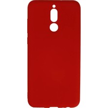 Newface Huawei Mate 10 Lite Kılıf Nano Içi Kadife Silikon - Kırmızı