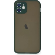 Newface Apple iPhone 12 Mini Kılıf Montreal Silikon Kapak - Yeşil