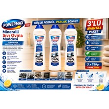 Powermax Mineralli Sıvı Ovma 750 gr x 3 Adet Toplam 2250 gr Ekonomik Set