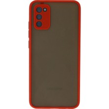 Mudanis Samsung Galaxy A03S Kılıf Montreal Silikon Kapak - Kırmızı