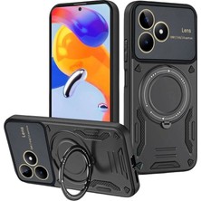 Mudanis Realme C53 Kılıf Joy Lens Standlı Kapak - Siyah