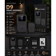 Azurtech X9 Akıllı Görüntülü Kapı Zili 1080P Hd Wifi Kablosuz Video Doorbell Gece Görüşlü Çift Yönlü Sesli