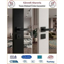 Trendhomm Prizma Rozetli Iç Kapı Kolu - Mat Siyah - Oda