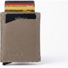 Milian's Hakiki Deri Otomatik Mekanizmalı Kartlık Cüzdan