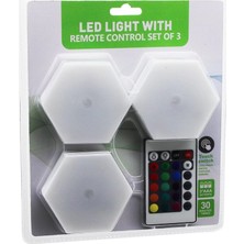 İbico LED Lıght Wıth ( 3pcs & 6gen & Rgb ) ( Kumandalı & Pilli & Dokunmatik ) Lamba Seti ( 6led )*80