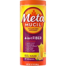 Metamucil 4-In-1 Psyllium Fiber Real Sugar Orange 360 gr
