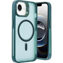 Derin Stok Iphone 16E Flet Lens Magsafe Kapak - Koyu Yeşil