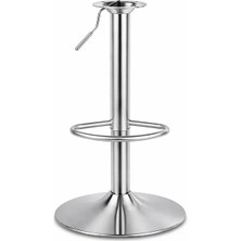 Bürocci Bar Taburesi Ayağı – Paslanmaz Krom Kaplı Amortisörlü Metal Gövde, 50–75 cm Ayarlı