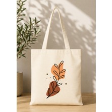 Eylül Design Vintage Boho Desenli Baskılı Ham Bez Çanta Organik Tote Bag