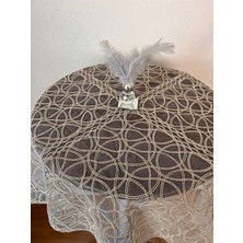 Zesa Home Fiskos Masa Örtüsü Tül Güpürlü Çeyizlik
