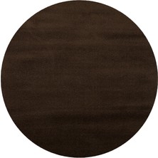 Kalesta Halı Soft Kahve Kolay Kullanımlı Hav Toz Vermez Yumuşak Dokulu Modern Pofuduk Yuvarlak Halı