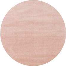 Kalesta Halı Soft Pembe Kolay Kullanımlı Hav Toz Vermez Yumuşak Dokulu Modern Pofuduk Yuvarlak Halı