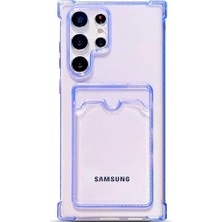Samsung Galaxy S25 Ultra Uyumlu Kamera Korumalı Kartlıklı Köşeleri Airbag Tasarımlı Darbe Önleyici Mor
