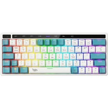Gameagle Red Switch Mekanik Rgb Gaming Kablosuz Klavye 64 Tuşlu Rgb 3 Modlu Bluetooth, 2.4g, Type-C Şarjlı N-Key Rollover, Anti Ghosting Oyuncu Klavyesi