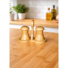 Home Bambu 2'li Tuzluk Biberlik, Bambu Standlı