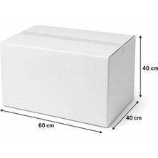 Soft 60X40X40   Beyaz Karton Çeyiz Kolisi Çift Oluk 10'lu Taşıma & Kargo Kutusu
