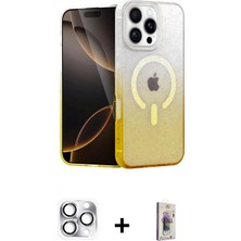 Marsilyan™- iPhone 16 Pro Max Kılıf Eksen Minimal Özel Seri - Siyah Bilvis 3D Cam Ekran Koruyucu + Pers Alüminyum Kamera Lens - Gs