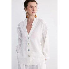 Facette Helia Oversize Gömlek Ekru