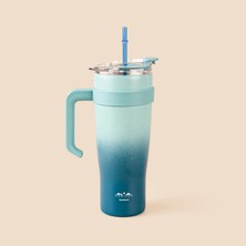 Bambum Horizon Pipetli Termos Bardak - Lacivert - 1 Lt